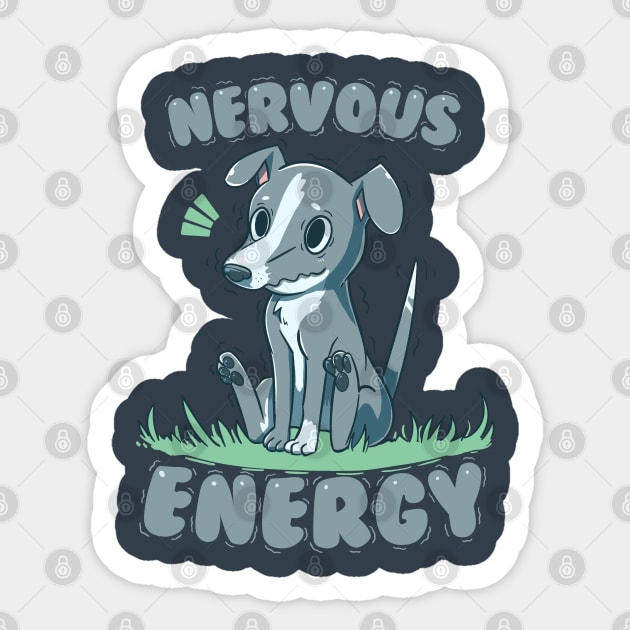 Nervous Energy Greyhound Sticker by TechraNova